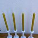 Set of 4 white ceramic candle holders