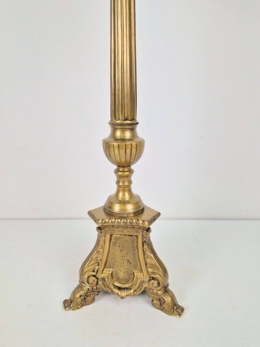 Large 19th Century Copper Church Candle Holder, France
