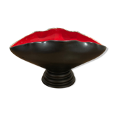 Red and black trinket bowl of the 50s
