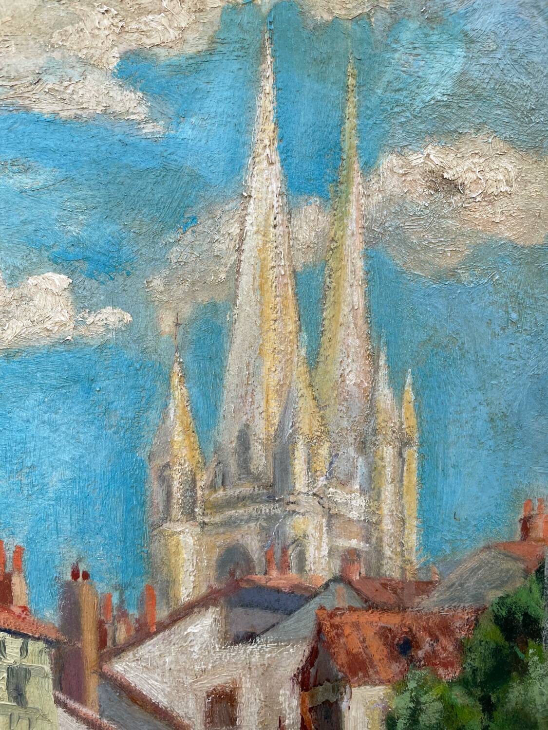 Bayonne Basque oil painting