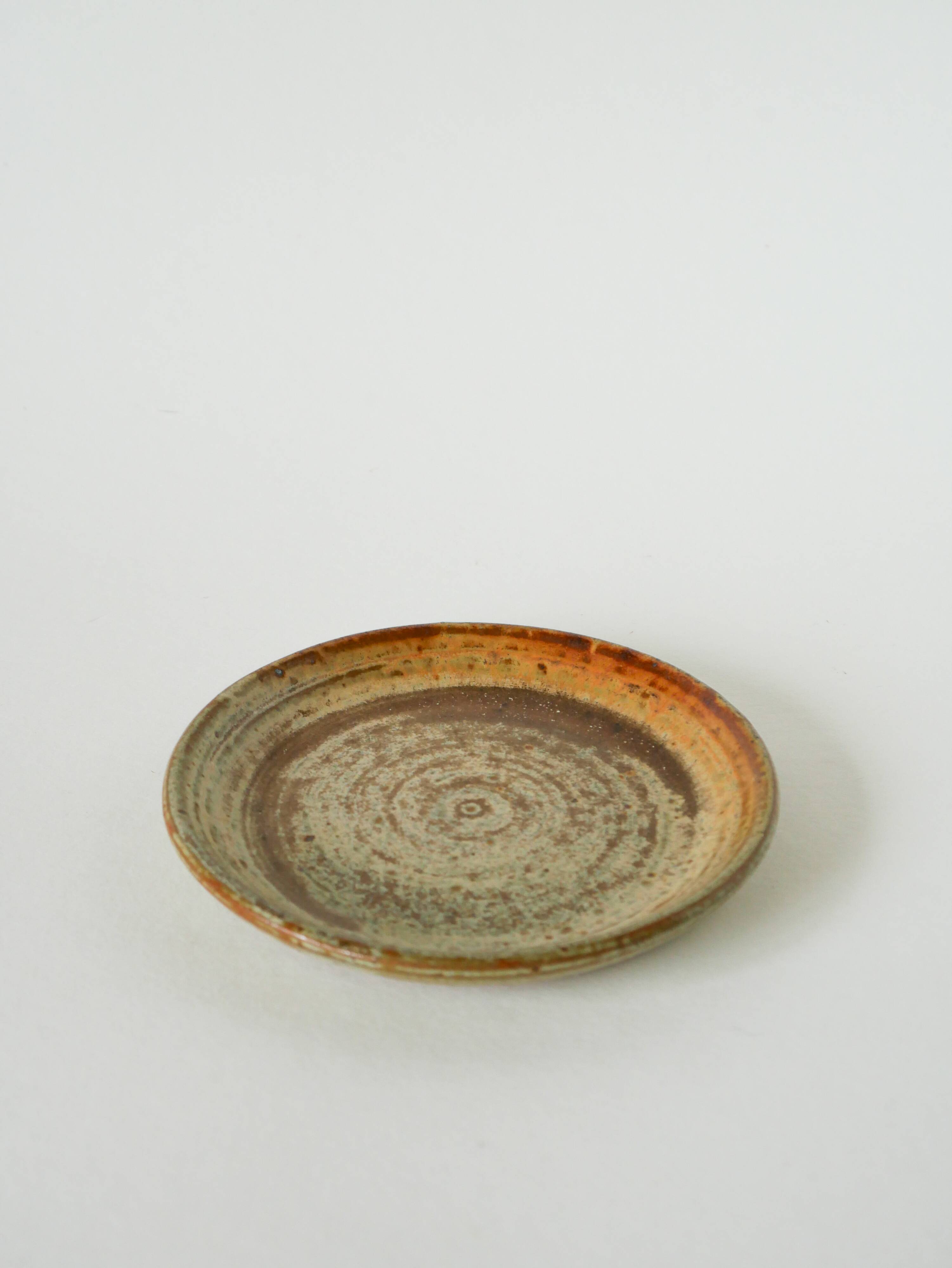 Glazed stoneware pocket tray, 1970