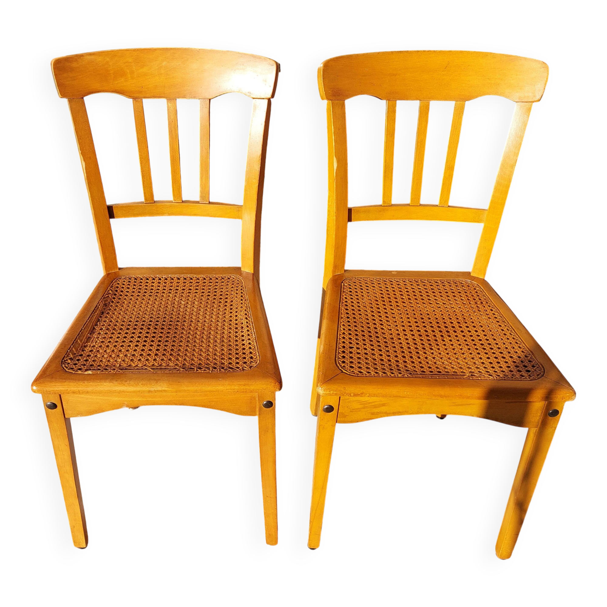 Stella chair pair, caned
