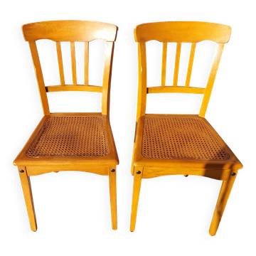Stella chair pair, caned