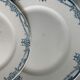Service 20 plates and 3 dishes blue earthenware Vaucluse U-C Sarreguemines Digoin