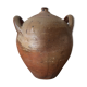 Terracotta jar with double handle vintage kitchen decoration