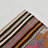 5x8 Multicolor Kilim Rug, Striped Rug, Antique Kilim 60s 160x232Cm