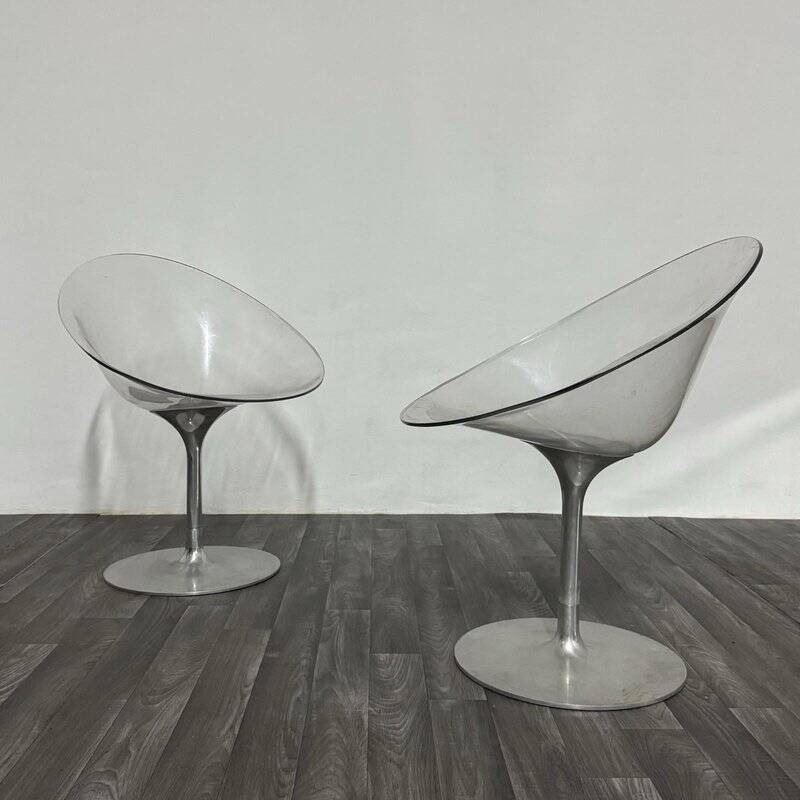 Space Age Eros Armchairs by Philippe Starck for Kartell, 1970s, Set of 2