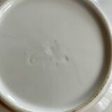 Set of 4 speckled black and white ceramic plates made in Italy