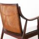Fauteuil vintage en cannage - Restauré - Assise neuve