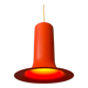 Vintage orange cone-shaped Raak suspension