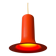 Vintage orange cone-shaped Raak suspension