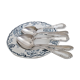 6 silver-plated metal tablespoons
