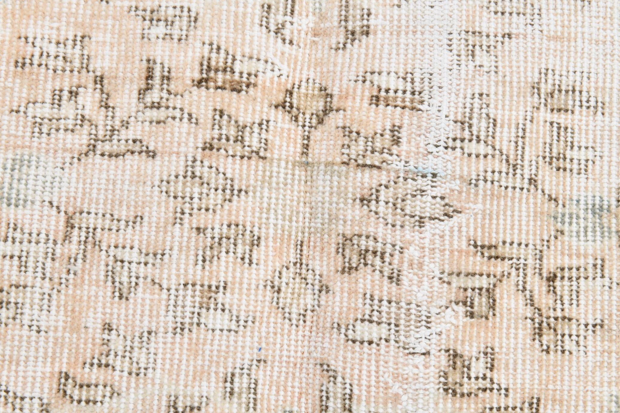 5x12 Pastel Beige Pink Turkish Vintage Area Rug, 160x375Cm