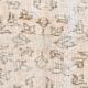 5x12 Pastel Beige Pink Turkish Vintage Area Rug, 160x375Cm