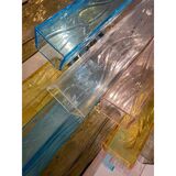 21st Century Multicolored "Squared" Murano Glass Chandelier