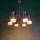 Chrome and brass Space Age chandelier, 1970s.
