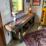 Carpenter's workbench with lamp, trade furniture