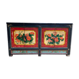 Coffre storage patinated wood Mongole late 19th