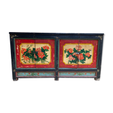 Coffre storage patinated wood Mongole late 19th