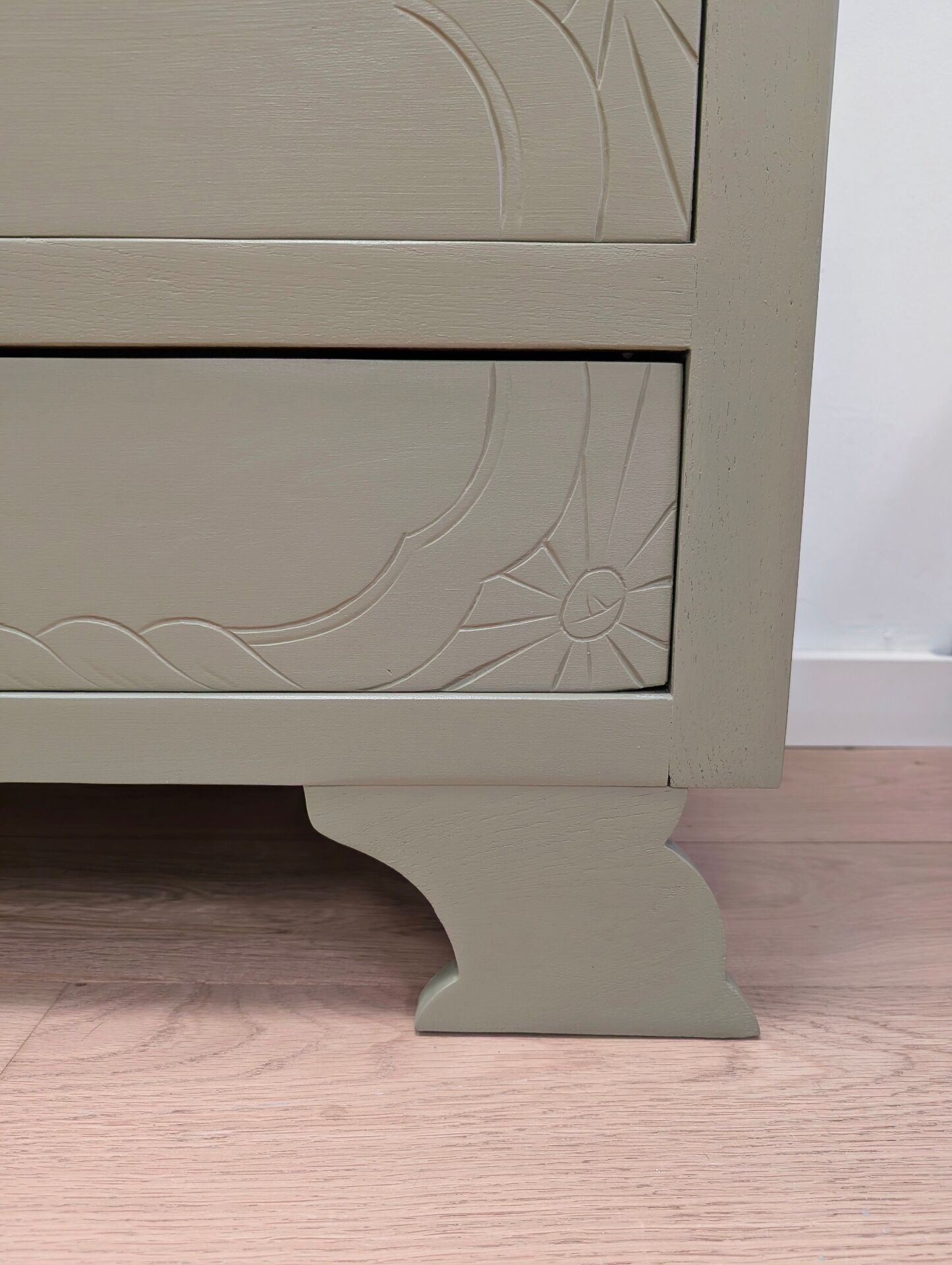 Antique commode revamped with a marble top, vintage dressing table.