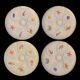 Vintage cream oyster plates Salins France seafood marine decor