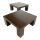 Paire de tables basses années 1970