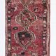 Tapis de couloir tribal turc rouge crème 88x311 cm SK 18885