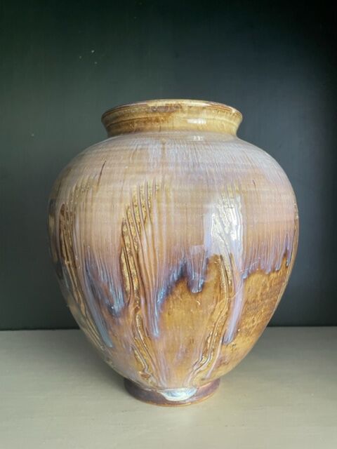 Sandstone vase signed, circa 1940