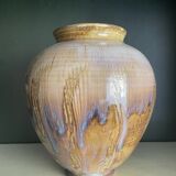 Vase en grès signé, vers 1940