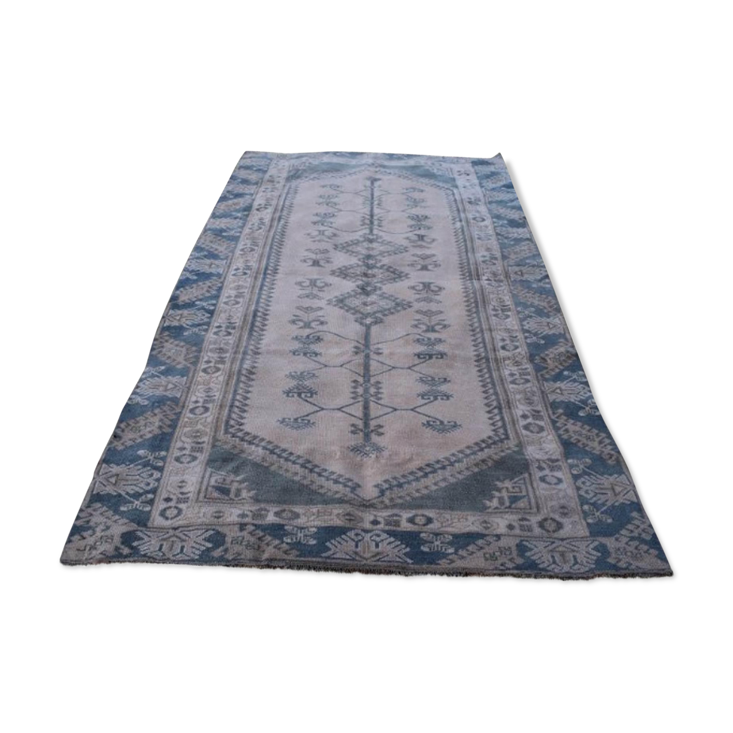 Tapis Turc en laine tissé à la main, 150 x 275 cm