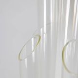 Lampe de pied ou lampadaire « Orgue » en verre opalescent. Circa 1970.