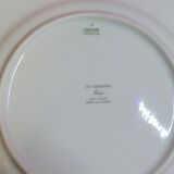 5 large flat plates guy degrenne model tuscany porcelain limoges