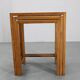 1940s Art Deco Nesting Tables with Opaxy Glass Top, Czechoslovakia