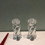 Pair of Baccarat Aladin crystal candlesticks