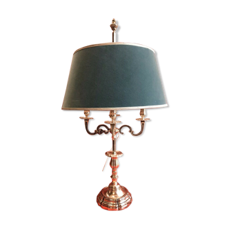 Lampe bouillotte en bronze argenté