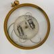 Old ceiling lamp Gilded metal and crystal Lucien Gau