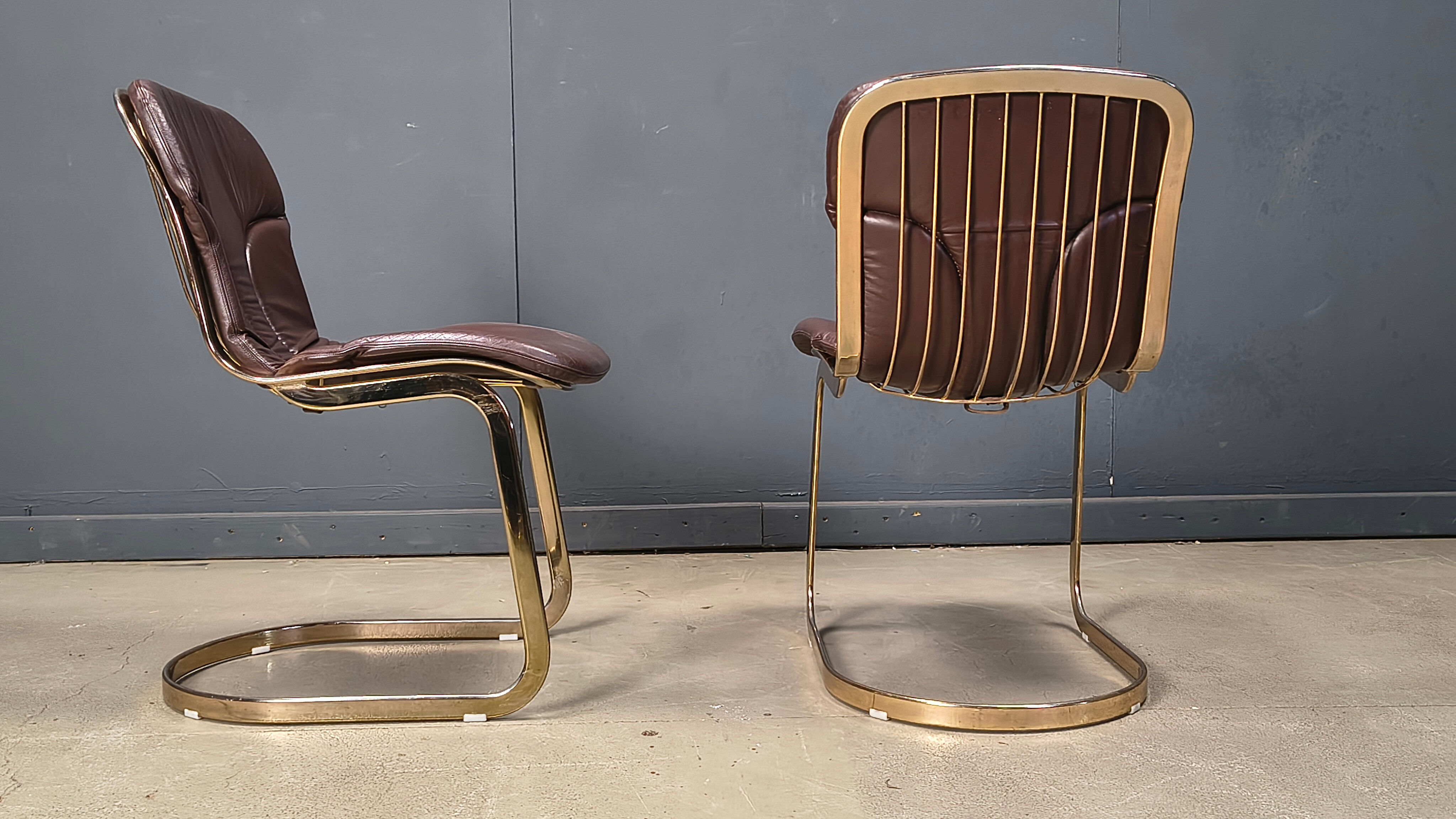 Chaises de salle à manger vintage par Cidue, ensemble de 6, années 1970.