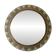 Large round Moroccan mirror in chiseled brass and copper, 1970s-1980s