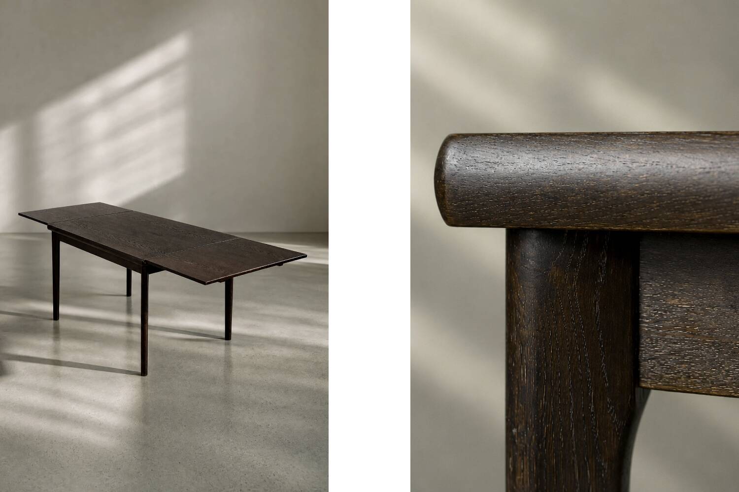 Vintage Mid-Century Danish Modern Oak Folding Dining Table from Am Møbler