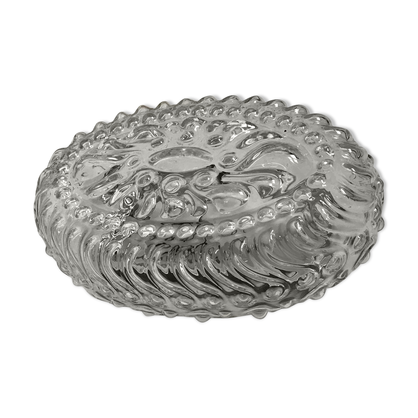 Ceiling light in cast glass circa 1950