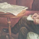 Painting Lenin in the armchair of Smolny, Soviet era
