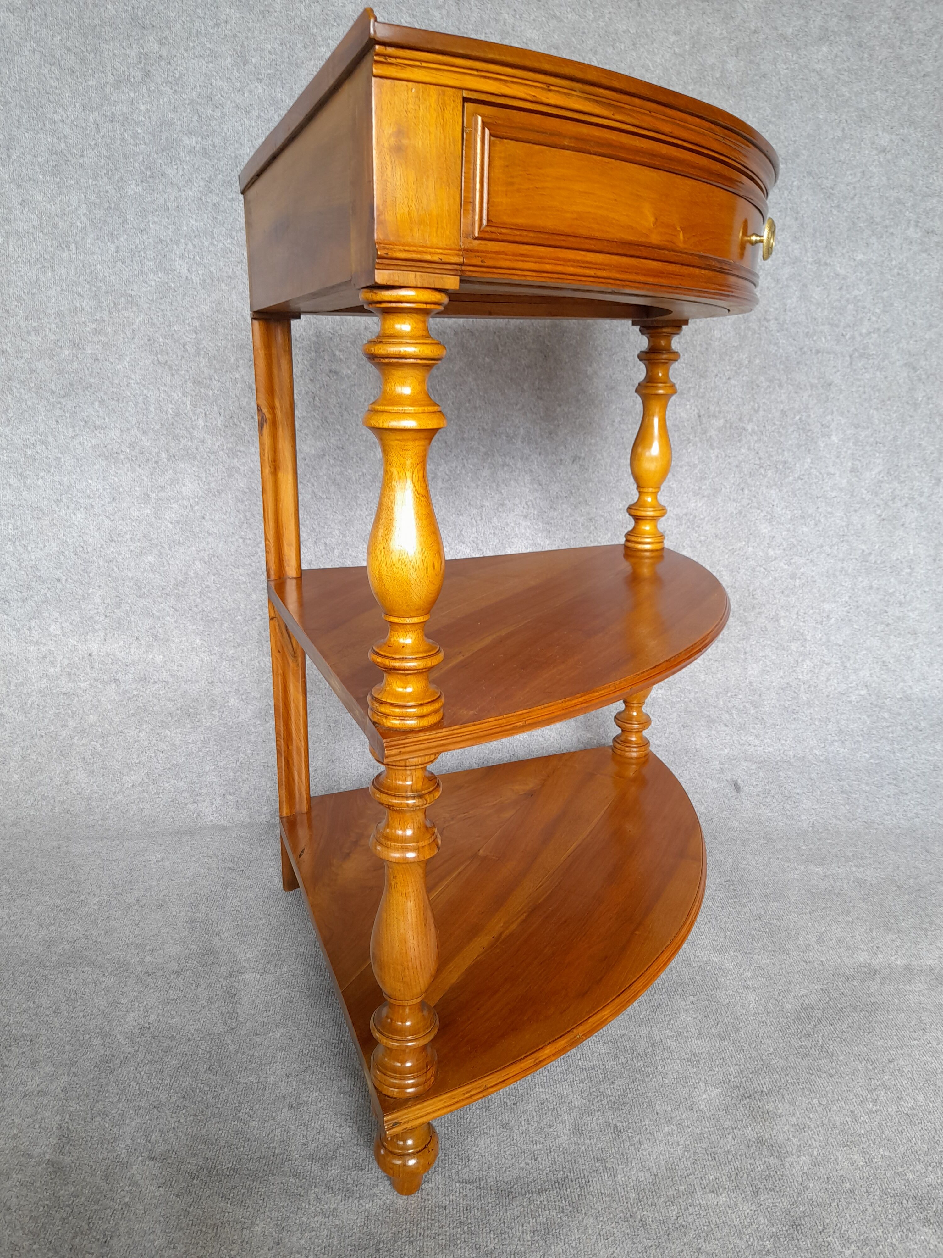 Mid-19th century walnut corner cabinet