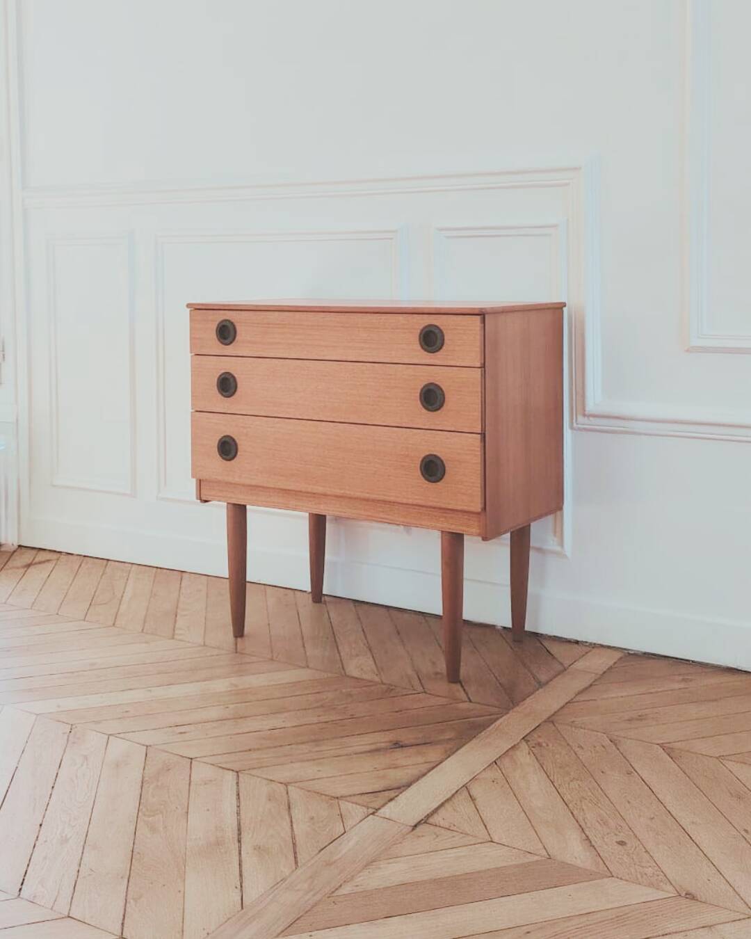 Renovated vintage English commode, 1950s-60s.