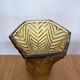 Amber moulded glass vase in Art Deco style