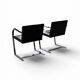 Pair of "Brno" armchairs by Ludwig Mies van der Rohe