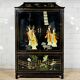 Vintage Chinese pagoda cabinet traditional scene (bohemian)
