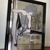 Silkscreen on mirror by Yvon Adam