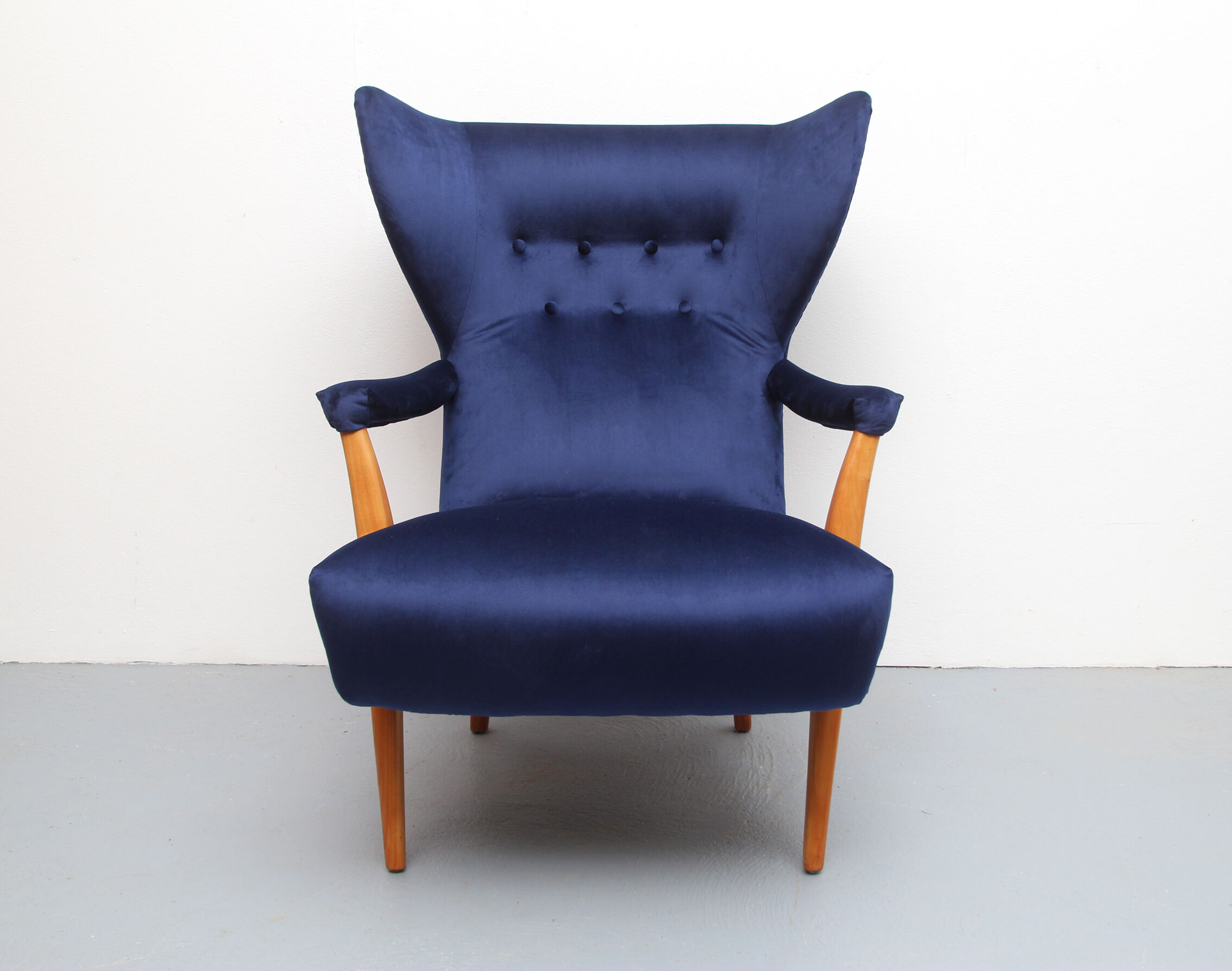 1950s highjack chair with stool, completely restored