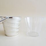 Ice cooler with glass insert