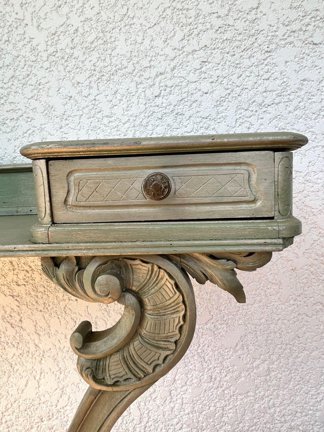 Turquoise blue "mermaid" dressing table